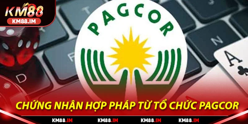 Chứng nhận hợp pháp từ tổ chức PAGCOR